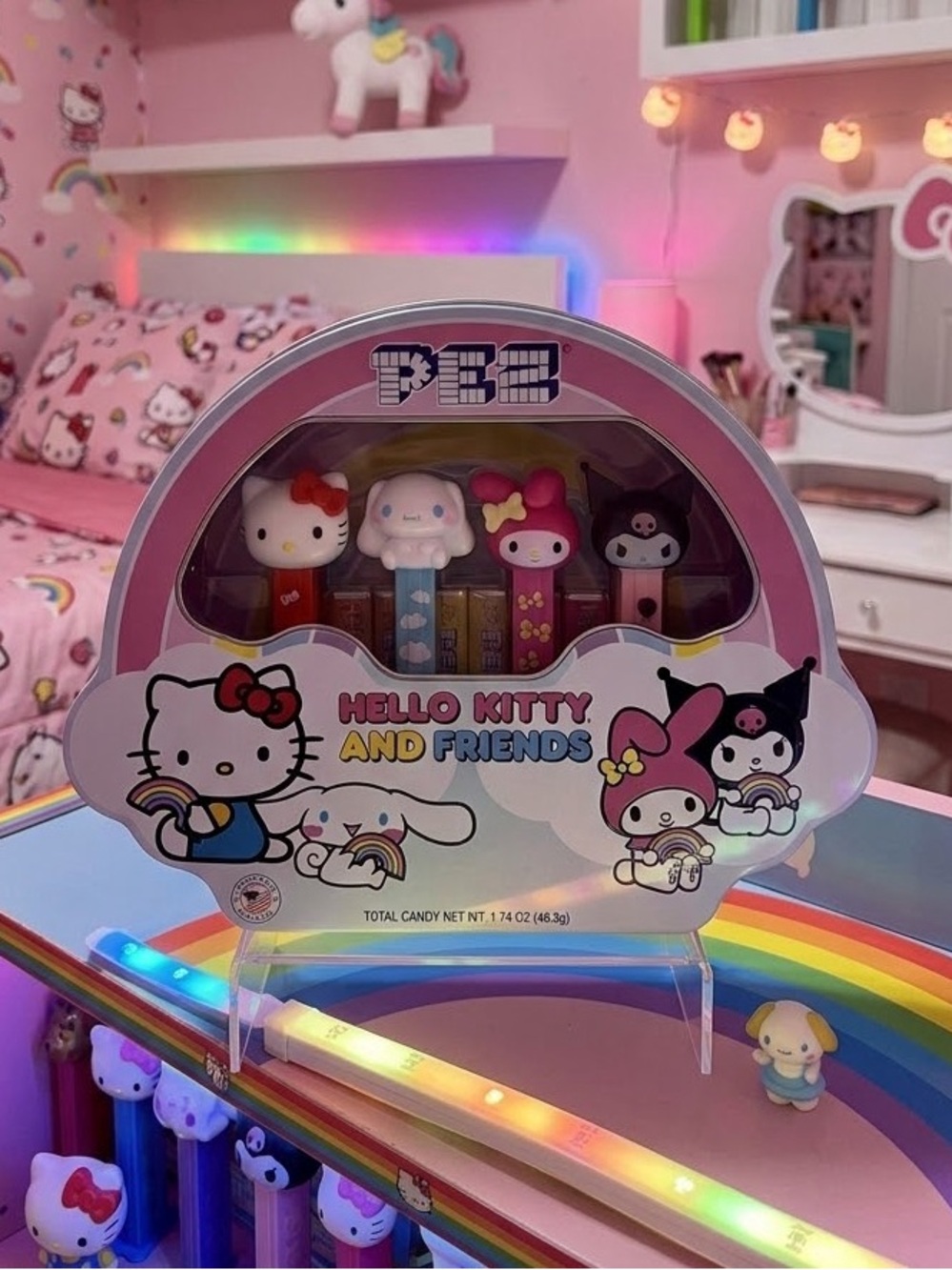 Sanrio Hello Kitty and Friends PEZ Dispenser Set - Pink and White